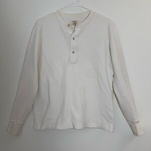 Buck Mason Off-White Long Sleeve Henley